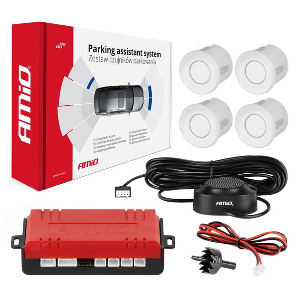 Parking sensor 4 Buzzer white image 1