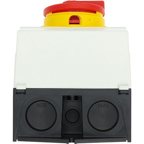 T3-3-8342/I2/SVB Main switch, T3, 32 A, surface mounting, 3 contact unit(s), 6 pole, Emergency switching off function, With red rotary handle and yellow locking ring, image 51