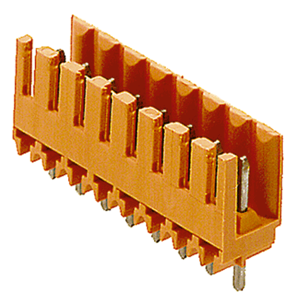 PCB plug-in connector, male header, open side, THT solder connection, 3.50 mm, Number of poles: 2, 180°, Solder pin length (l): 4.5 mm, tinned, black, Box image 5