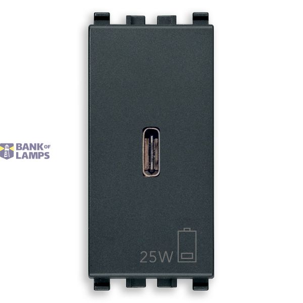 PD C-USB power unit 25W grey image 1