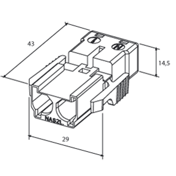 Screwless coupler 2-p plug, white image 3