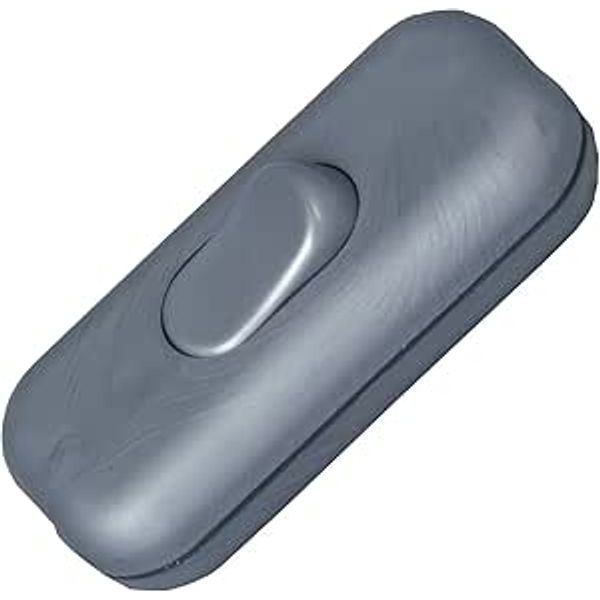 Inline Cord Switch for Round Cable, 1-Pole, 2A, 250V, silver image 1