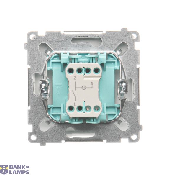 Touch panel 1 module, Modul 1: 2 vertical touch fields, Fixing: horizontal, Silver mist image 1