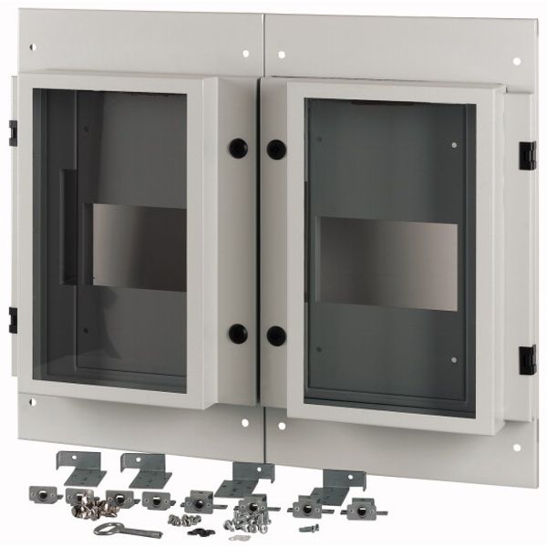 XM2N43W08C-55 Front plate, 2xNZM4, 3p, withdrawable, W=800mm, IP55, grey image 1