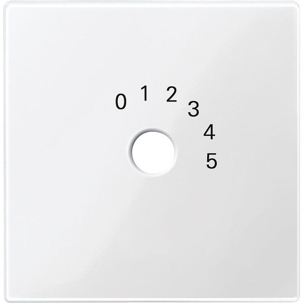 Central plate for program selector switch, polar white glossy, system M image 1