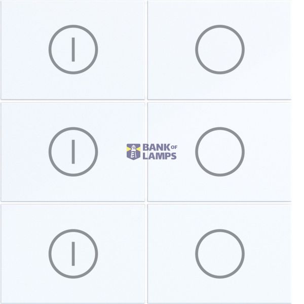 KNX pushbutton cover, 6-V, on/off, A.x/C.x, light white glossy image 1