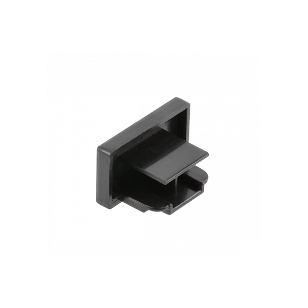 End cap for single-phase track, black image 1