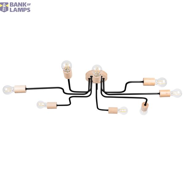 TIMBO CHANDELIER 8 BLACK 8XE27 image 3
