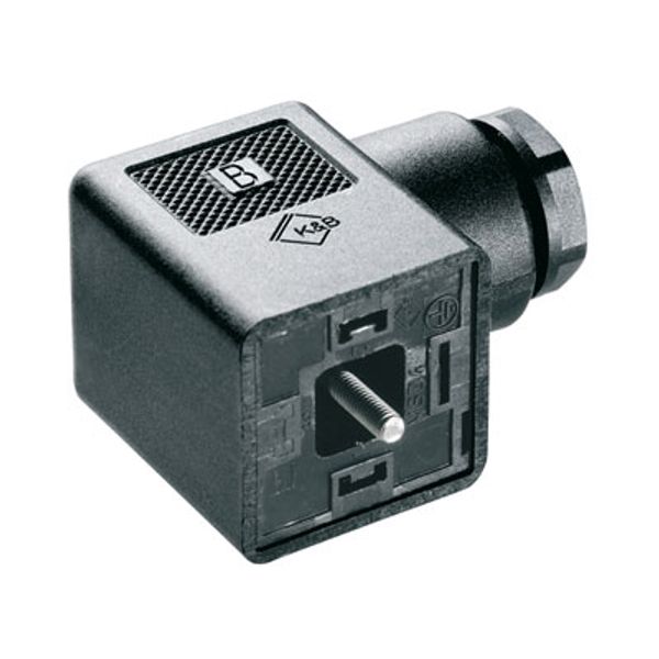 Valve plug-in connector (field assembled), Number of poles: 3, Design A (18 mm), Without circuitry, 230 V, 0.34...1.5 mm² image 1