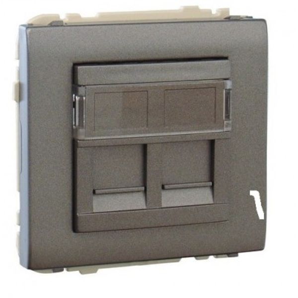 COV RING W/DOUB SUPPORT F/RJ45 CONNECT GRAPH image 1