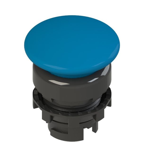 Illuminated blue mushroom pushbutton image 1