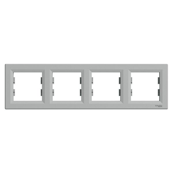 Asfora-horizontal 4-gang frame-alu image 1