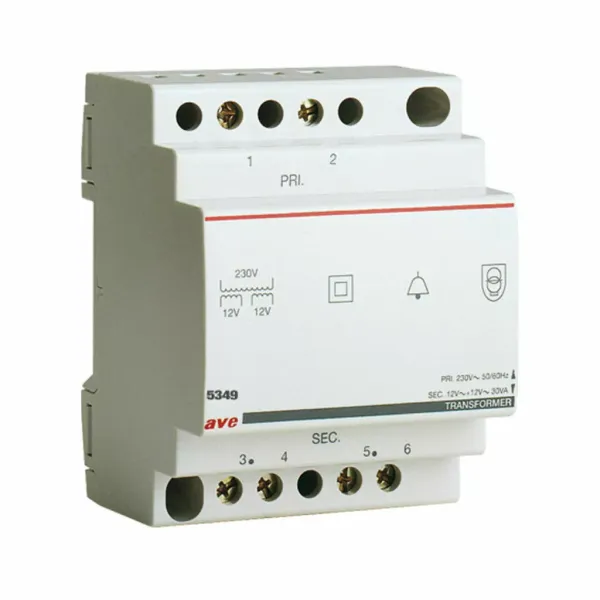 Transformer 230/12-24Vac 40VA - 4 modules image 1
