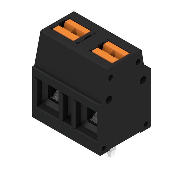 Printed circuit board terminals, 7.50 mm, Number of poles: 2, 90°, Solder pin length (l): 3.5 mm, tinned, black, PUSH IN with actuator, Clamping range, max. : 2.5 mm², Box image 2