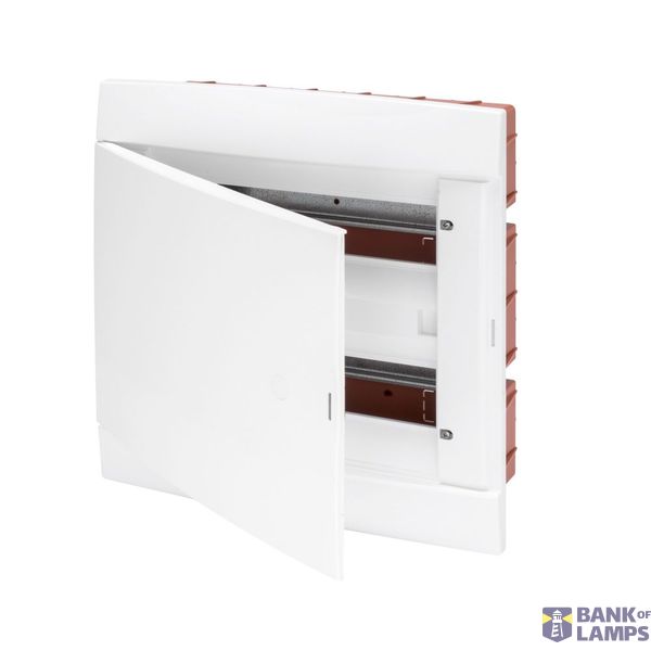 DECORATIVE ENCLOSURES PRE-ARRANGED FOR HOUSING TERMINAL BLOCKS - BLANK DOOR - WHITE - 4 MODULES image 1