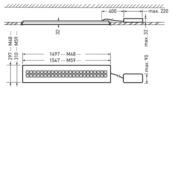Recessed luminaires Creavo C HCL Lens White ETDD8 65W 5300lm Wall-Wash (WW) IK03 3 SDCM 7622862 image 1