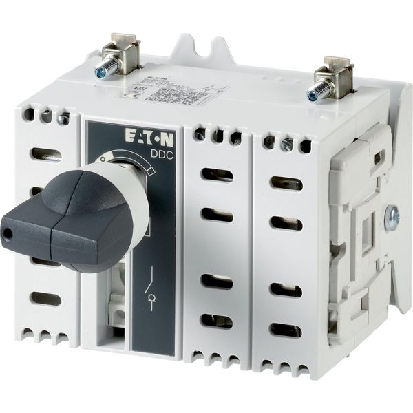 DDC-100/2 DC switch disconnector, 100 A, 2 pole, 2 N/O, 2 N/C, with grey knob, service distribution board mounting image 4