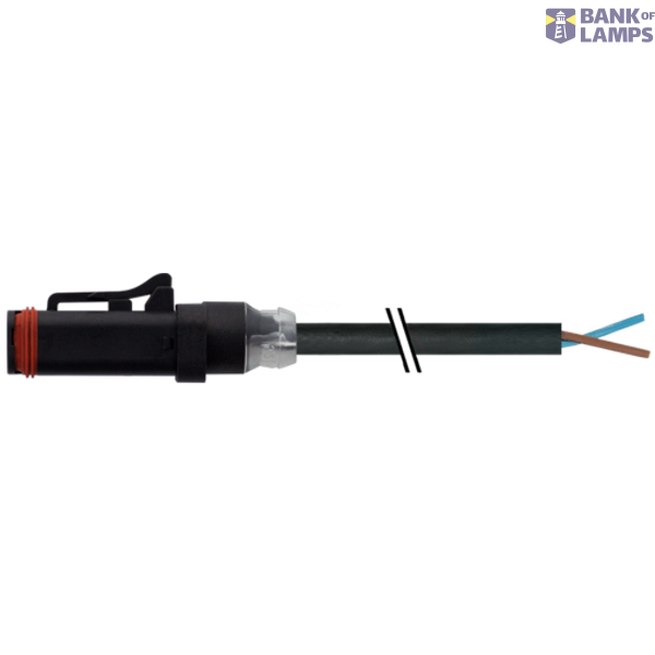 Valve plug MDC06-2s short LED with cable PUR 2x0.75 bk 2.5m image 2