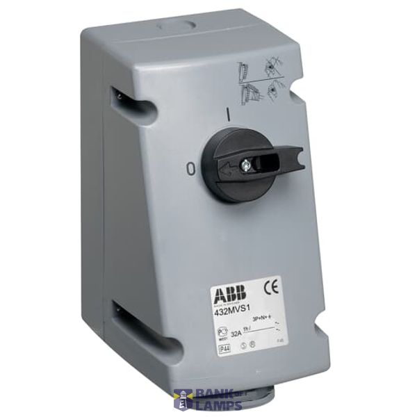 Industrial Switched Interlocked Socket Outlets, 3P+N+E, 32 A, Optional voltage V image 1