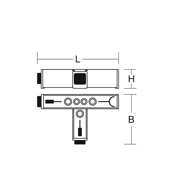 Form connector L 330 B 204 H 76 colour: black 220 - 240 V image 4