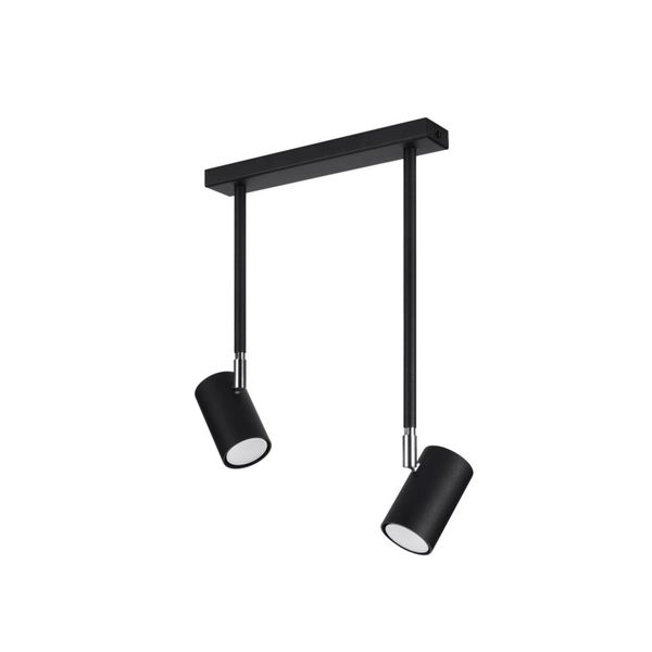 CEILING LAMP NORANO 2 BLACK GU10 2X40W IP20 image 1