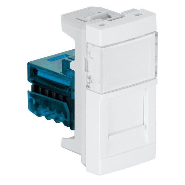 MOD W/1 RJ45 CAT.6A UTP CONNECTOR-1 MOD WHITE image 1