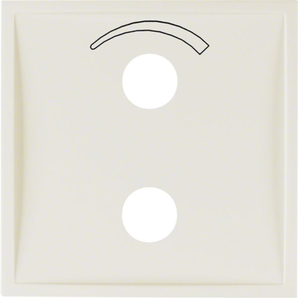 Central part for a radio system with a small sound system, place for headphones and volume control with print, Berker S.1, cream, gloss image 1