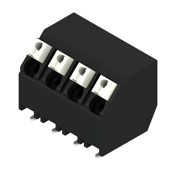 Printed circuit board terminals, 5.00 mm, Number of poles: 4, 135°, black, PUSH IN with actuator, Clamping range, max. : 1.5 mm², Tape image 2