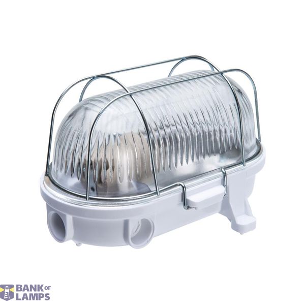 OVAL-7063NB, E27, 25W, black-bakelite, cover mat-glass, IP54, steel cage image 1