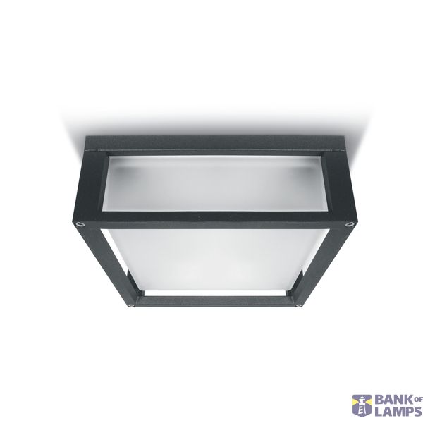 ANTHRACITE E27 2x12W PLAFO IP54 image 1