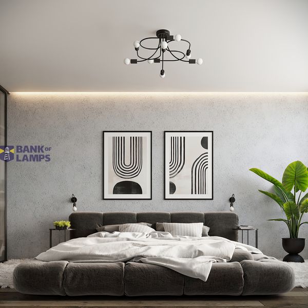 Chandelier LEVAR 8 black image 4