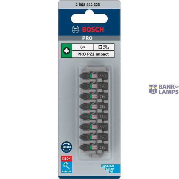 Impact Control Insert Bit Pack, 8-piece, 8xPZ2 image 3