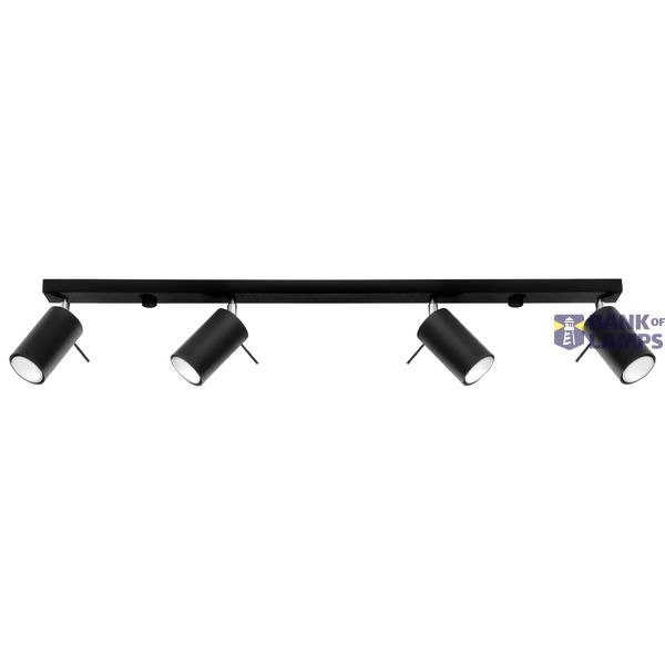 RING CEILING LAMP 4L BLACK GU10 4X40W IP20 image 2