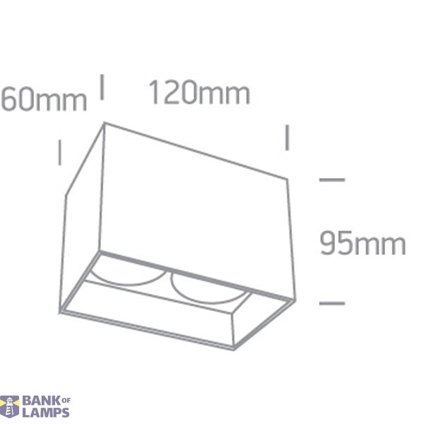 BLACK GU10 2x10W DARK LIGHT image 3