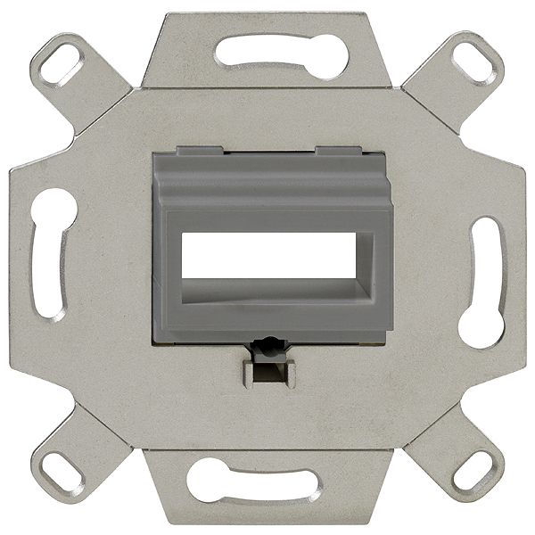 Mounting adapter, SC-D/LC-Quad, 2-fold, black (similar to RAL 9005), for TAE covers image 1