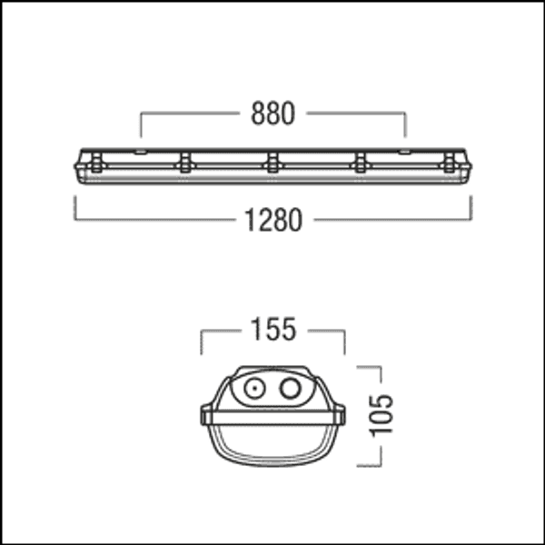 EXTONA M 4500-840 MB LDO E3D - moisture-proof diffuser luminaire image 2
