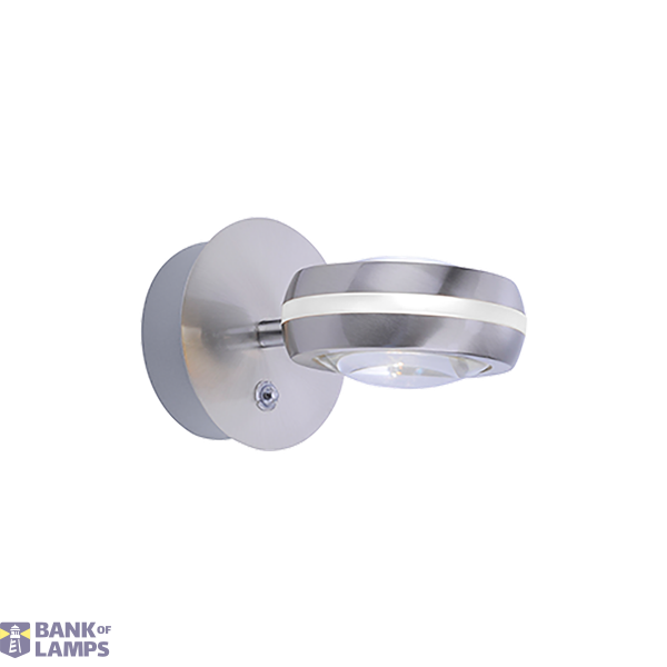 WiZ Vista LED wall lamp brushed steel RGBW image 1