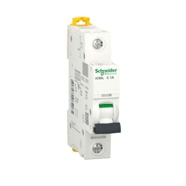 Miniature circuit-breaker, Acti9 iC60L, 1P, 1 A, C curve, 15000 A (IEC 60898-1), 100 kA (IEC 60947-2) image 3