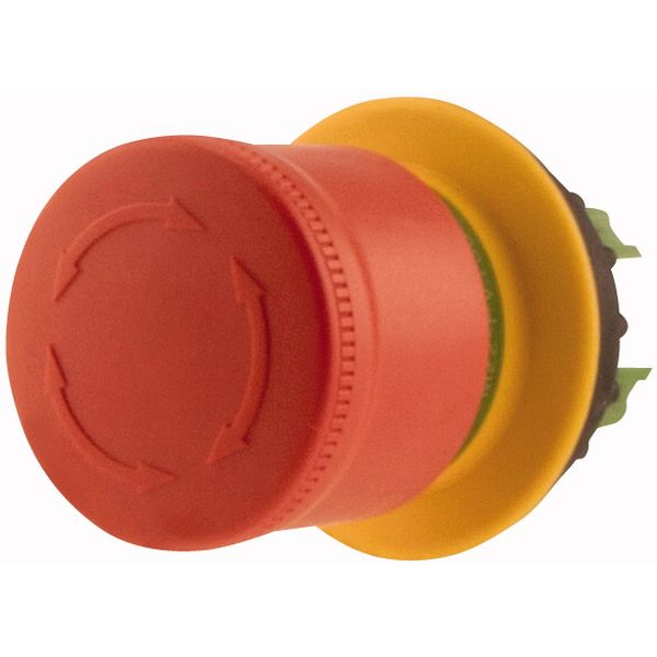 M22-PVT30 Emergency stop/emergency switching off pushbutton, RMQ-Titan, Mushroom-shaped, 30 mm, Non-illuminated, Turn-to-release function, Red, yellow image 4