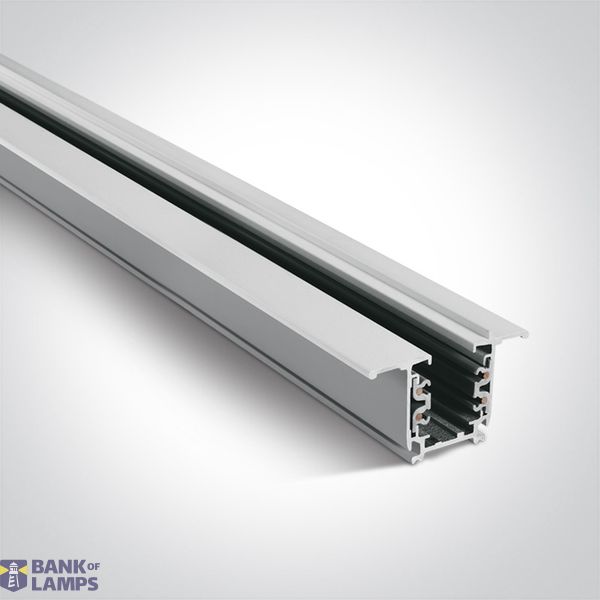 WHITE RECESSED TRACK 3m image 1