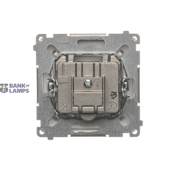 "Bell" push button with LED indicator light, (module), 10AX, quick connection, cream white/electro white image 1