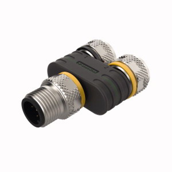 2-Way Splitter Y-Splitter without Cable, M12 × 1 Male Connector — 2 × M12 × 1 Female Connectors   YB2-FSM5-2FKM5.4 image 1