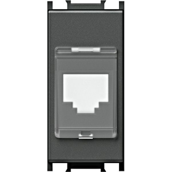 Cover for RJ45 toolless line with dust protection, 1M, anth image 1