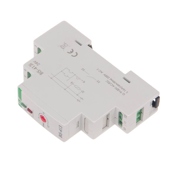 Bistable relay with timer, for DIN rail, with inrush relay 160A/20ms 24V; BIS-413-LED-24V image 3