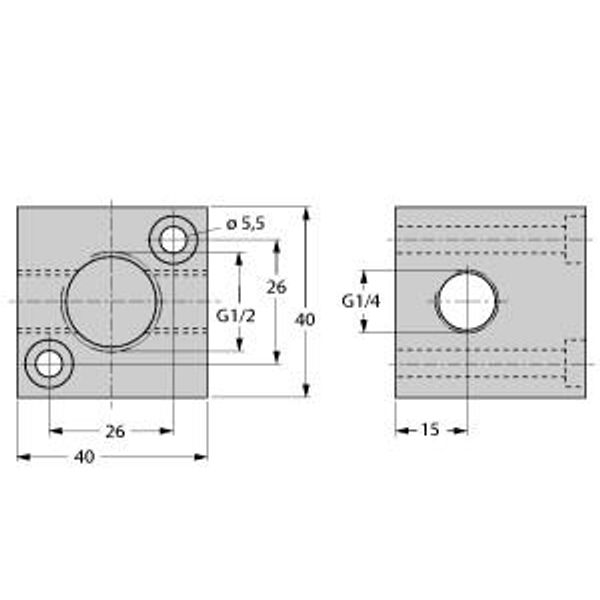 Accessories Mounting Bracket   FCI-1/2-1/4-1/4-A4 image 1