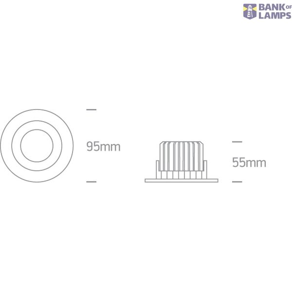 WHITE 7W WW IP20 60deg 230V image 3