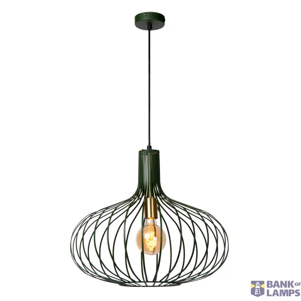 Lucide MANUELA - Pendant light - Ø 50 cm - 1xE27 - Green image 1