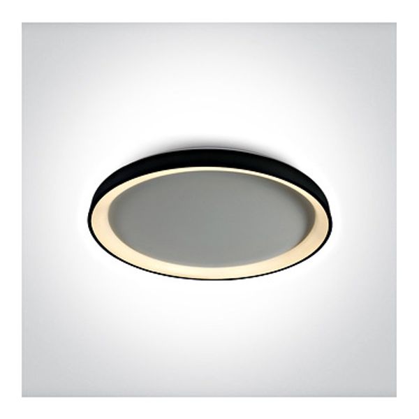 62148L/B/V BLACK PLAFO LED 48W CCTV IP20 230V DIMMABLE image 1