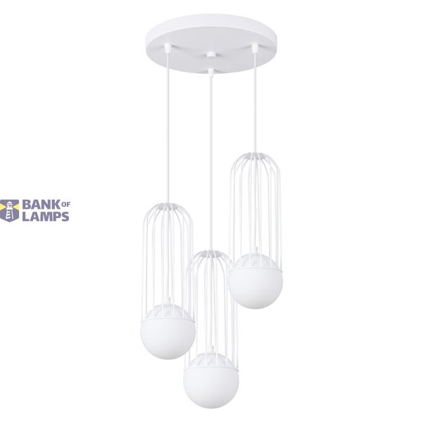 Pendant lamp BRINA 3P  white image 1
