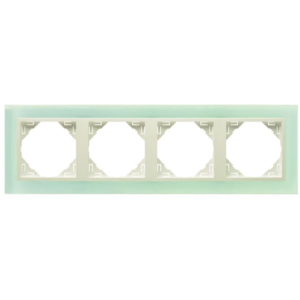 FOUR-GANG FRAME CRISTAL/PEARL image 1